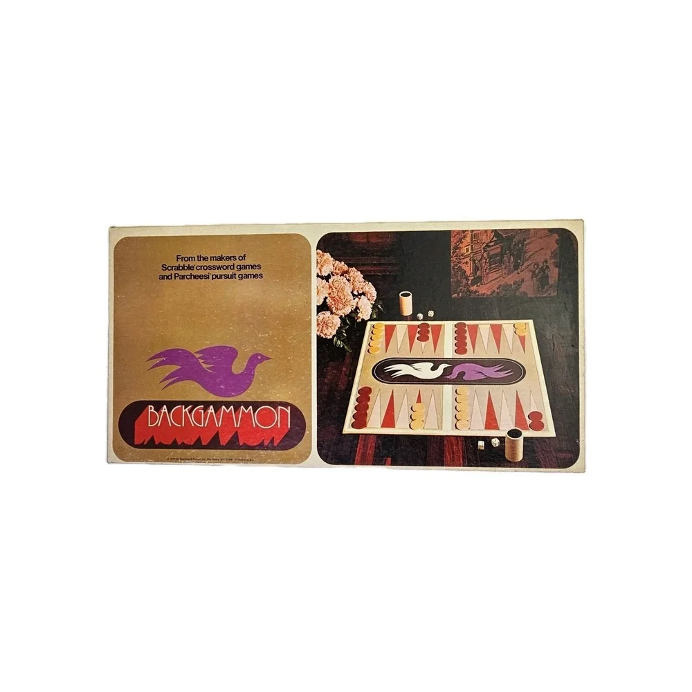 Vintage 1975 Selchow & Righter Backgammon Board Game Retro Bird Design No 1109 - Picture 2 of 11